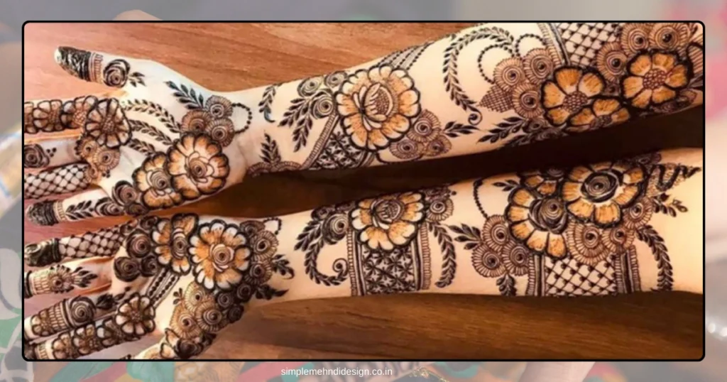 Simple Bridal Mehndi Design Photo