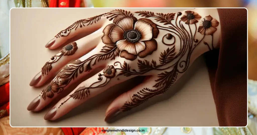 Front Hand Simple Mehndi Design