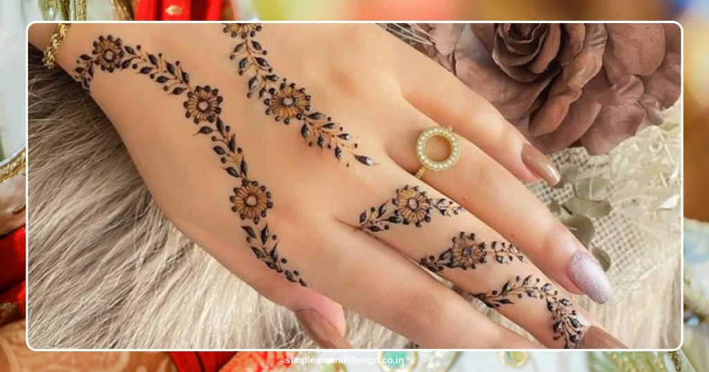 Front Hand Simple Mehndi Design
