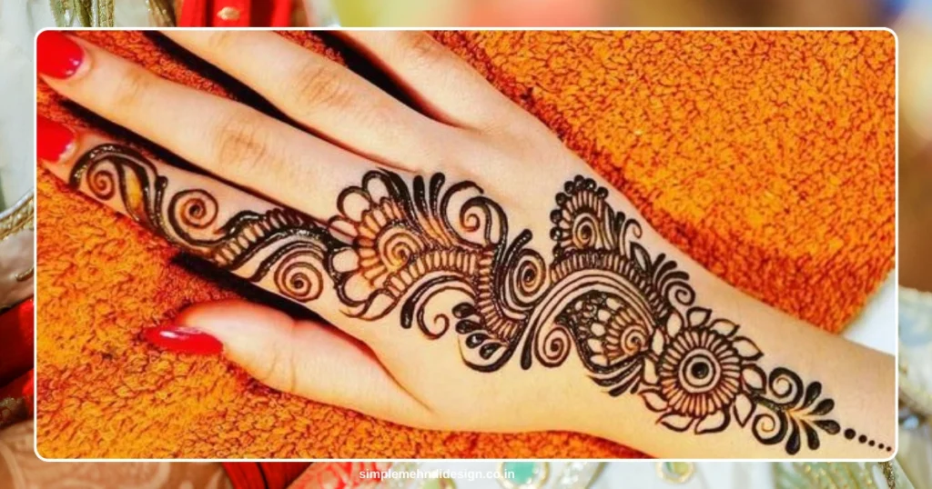 Front Hand Simple Mehndi Design
