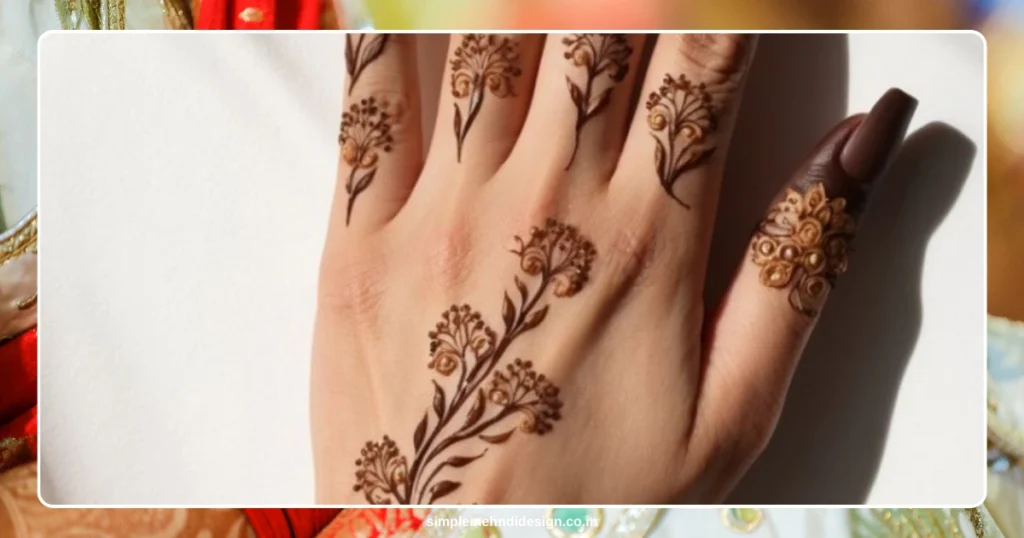Front Hand Simple Mehndi Design
